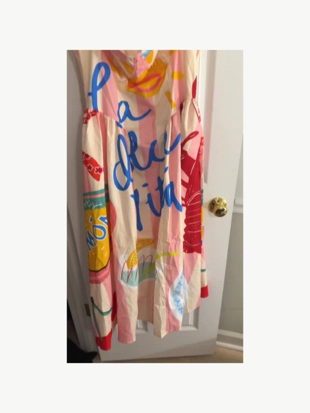 Nice To Meet You Colorful Graphic Midi Sundress L